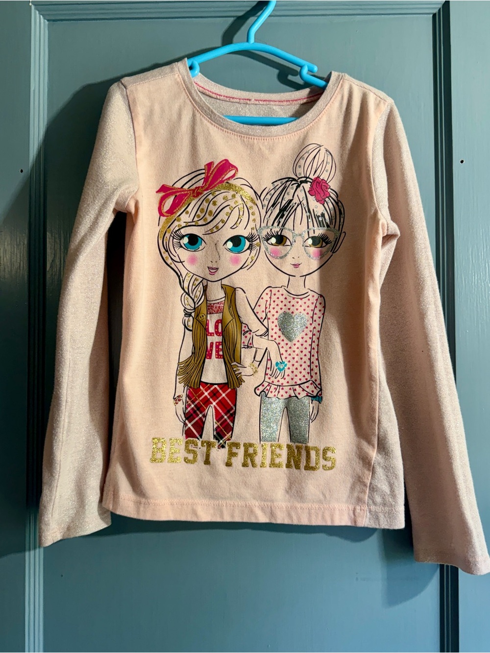 Garanimals Pink 'Best Friends' Glitter Graphic Long-Sleeve Tee